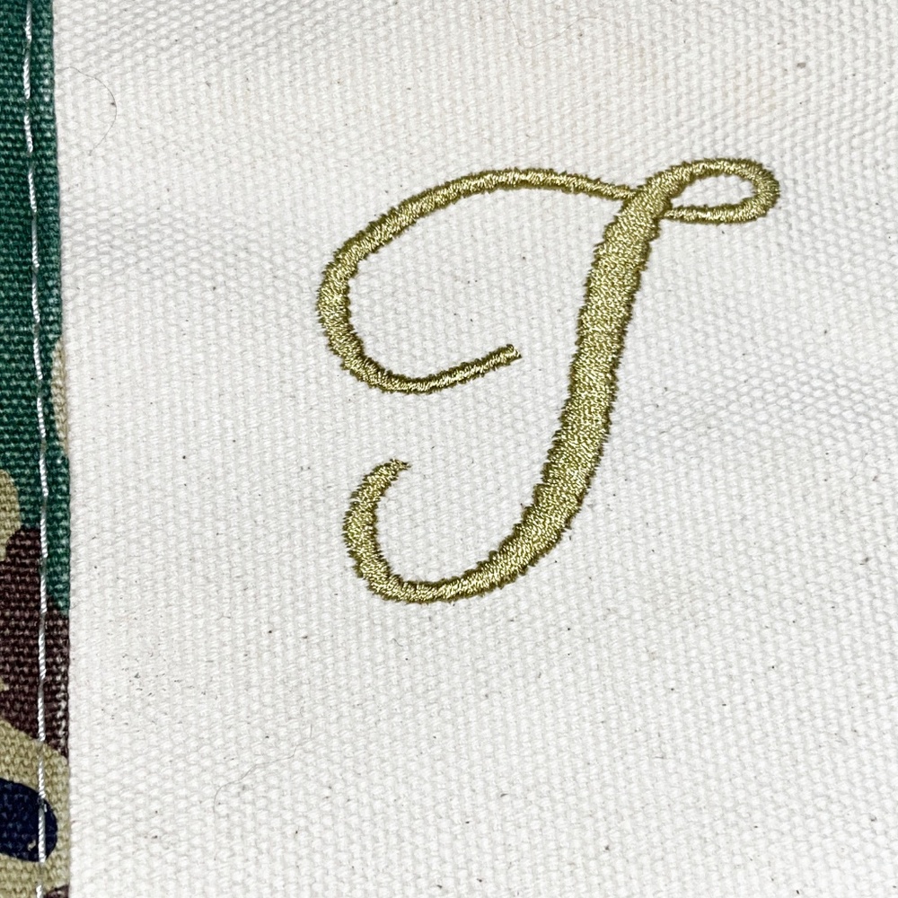 Vintage LL Bean Mini Canvas Tote Bag Embroidered "T" Trader Joes - Picture 2 of 5